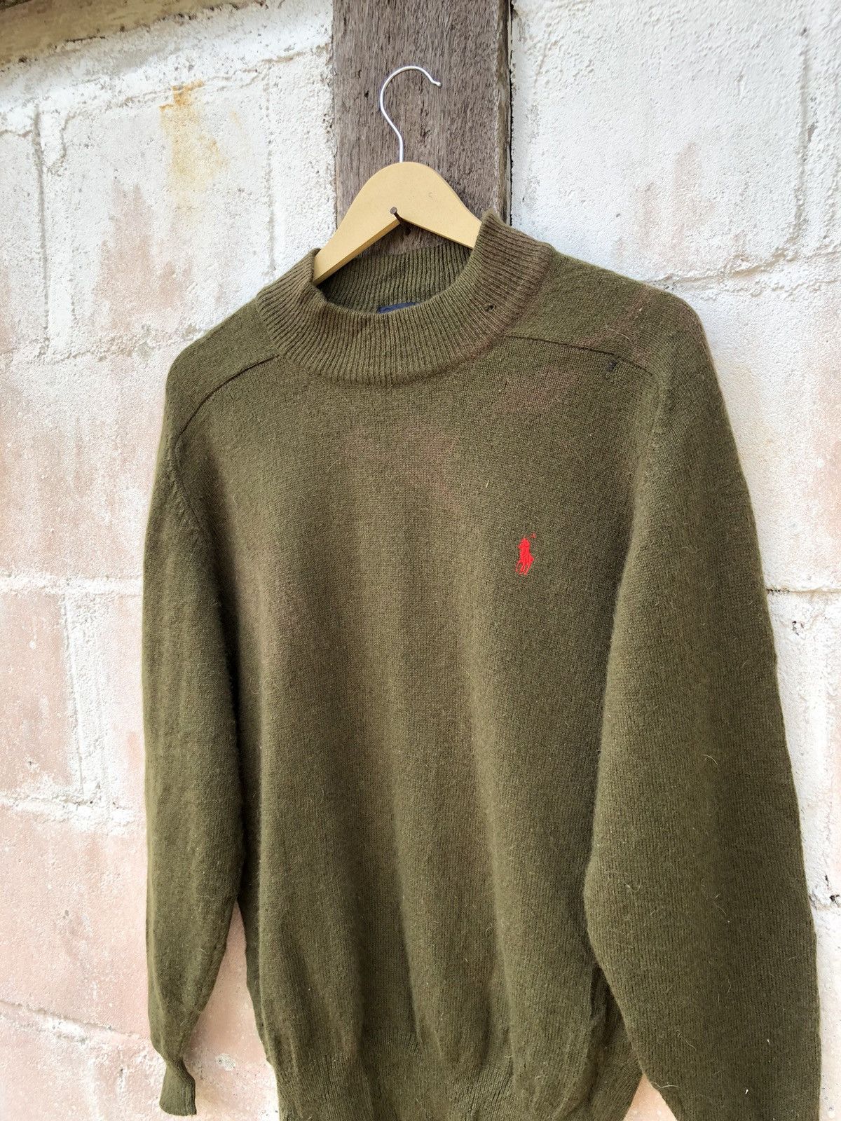 Aran Isles Knitwear × Polo Ralph Lauren × Vintage Polo By Herald Knitwear Wool Sweatshirt Sun Faded Size US L / EU 52-54 / 3 - 4 Thumbnail