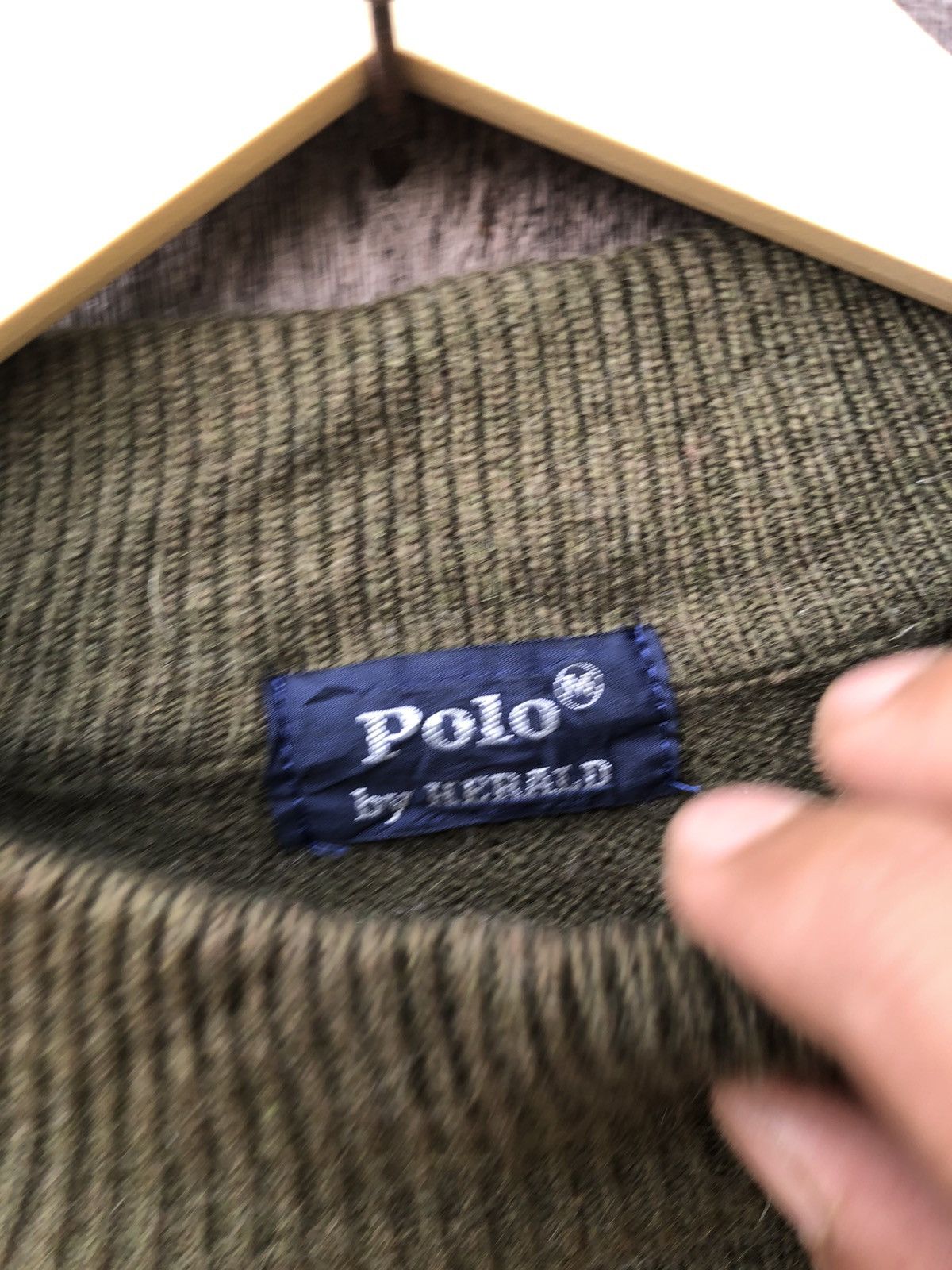 Aran Isles Knitwear × Polo Ralph Lauren × Vintage Polo By Herald Knitwear Wool Sweatshirt Sun Faded Size US L / EU 52-54 / 3 - 6 Thumbnail