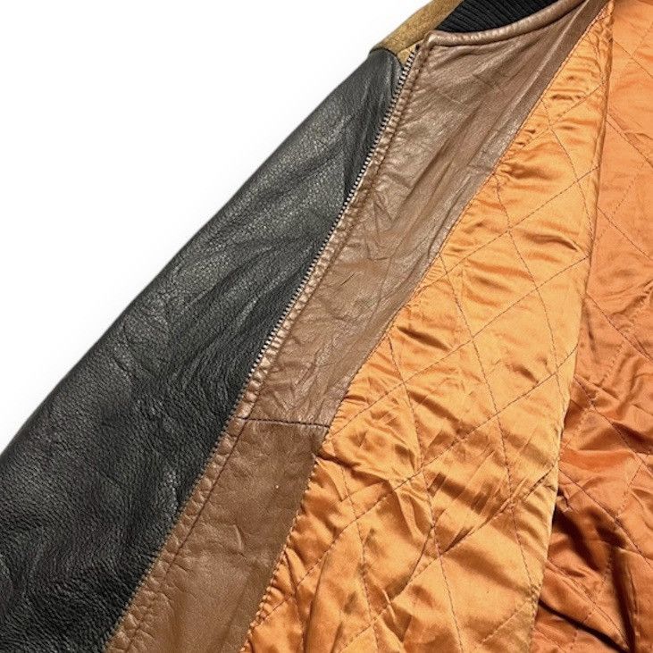 Mr. Junko MR JUNKO SUEDE COWHIDE LEATHER SLEEVE BOMBER JACKET Size US L / EU 52-54 / 3 - 12 Thumbnail