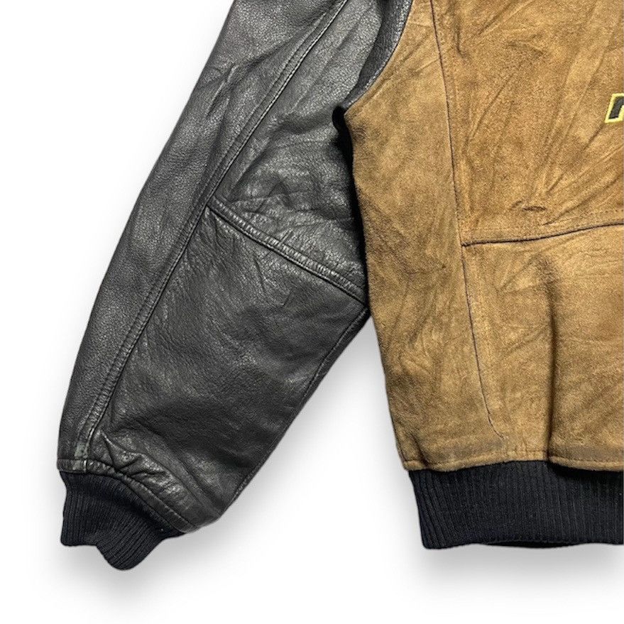 Mr. Junko MR JUNKO SUEDE COWHIDE LEATHER SLEEVE BOMBER JACKET Size US L / EU 52-54 / 3 - 6 Thumbnail