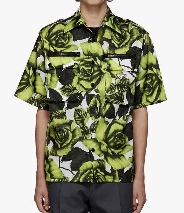 Prada × Universal Studios Prada Frankenstein Rose Bowling Shirt