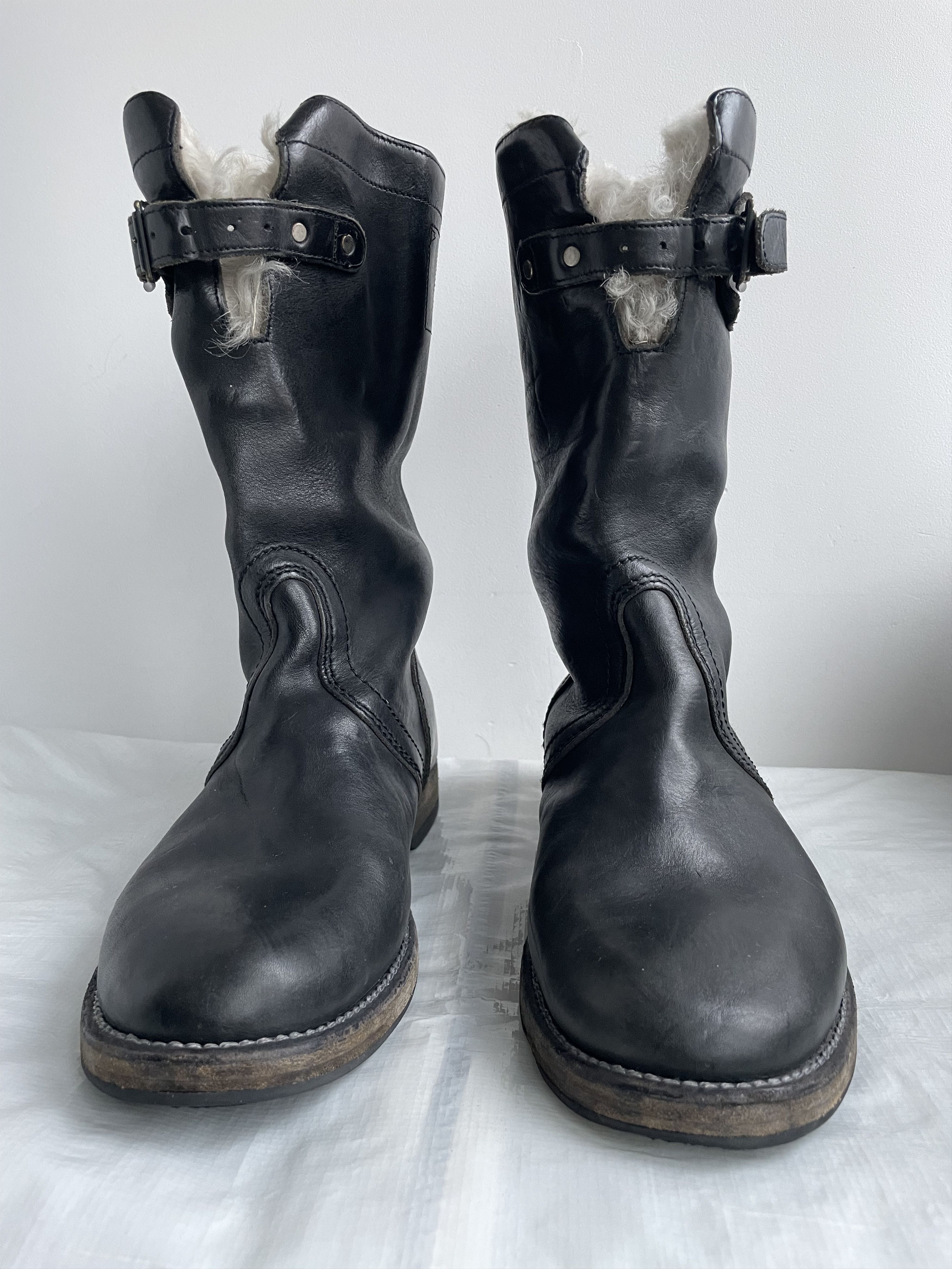 Burberry Prorsum AVIATOR FUR LEATHER BOOTS AS NEW Grailed