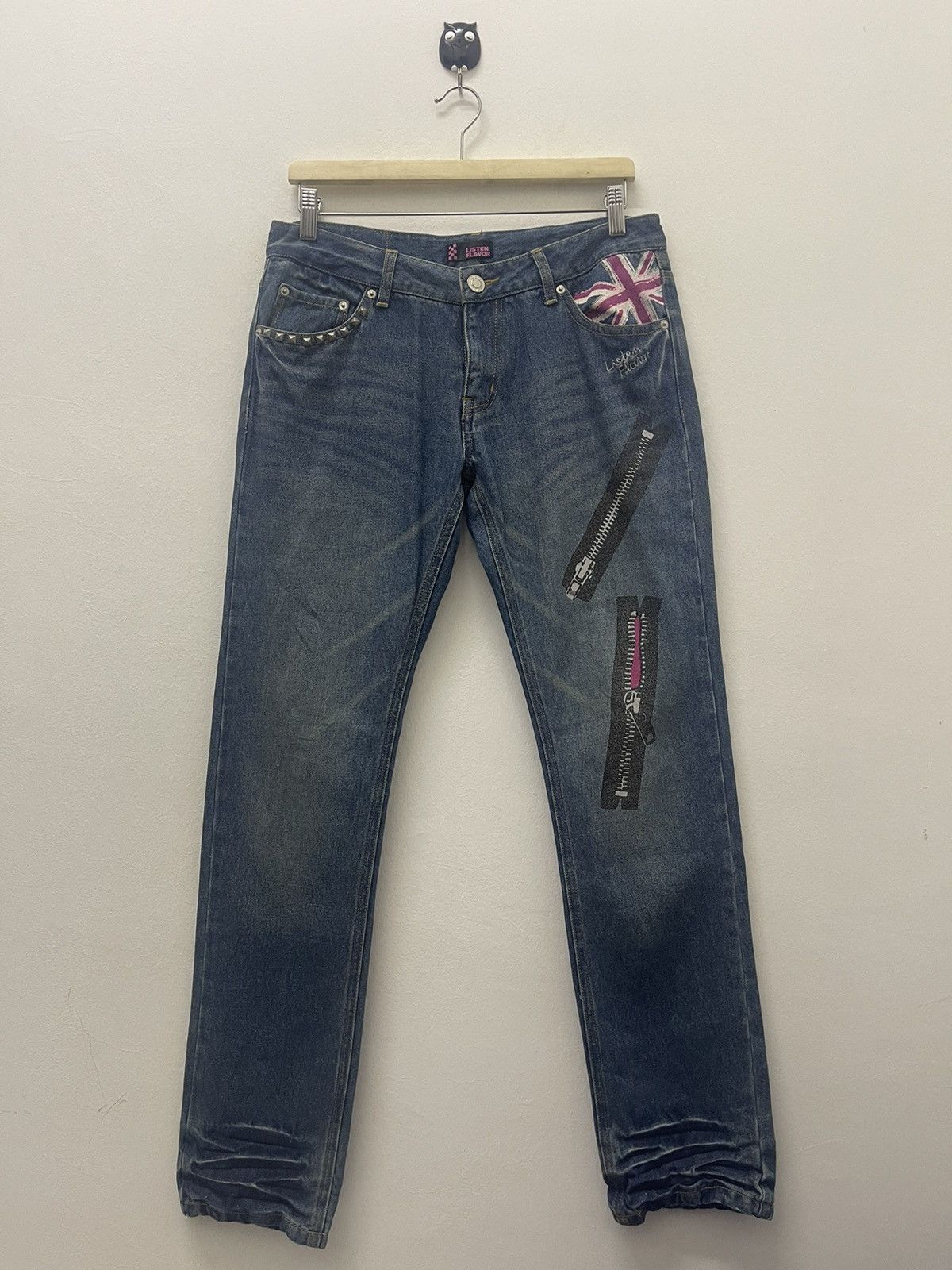 Rare Vintage LISTEN FLAVOR Zip Style Spike Punk Lgb Bondage