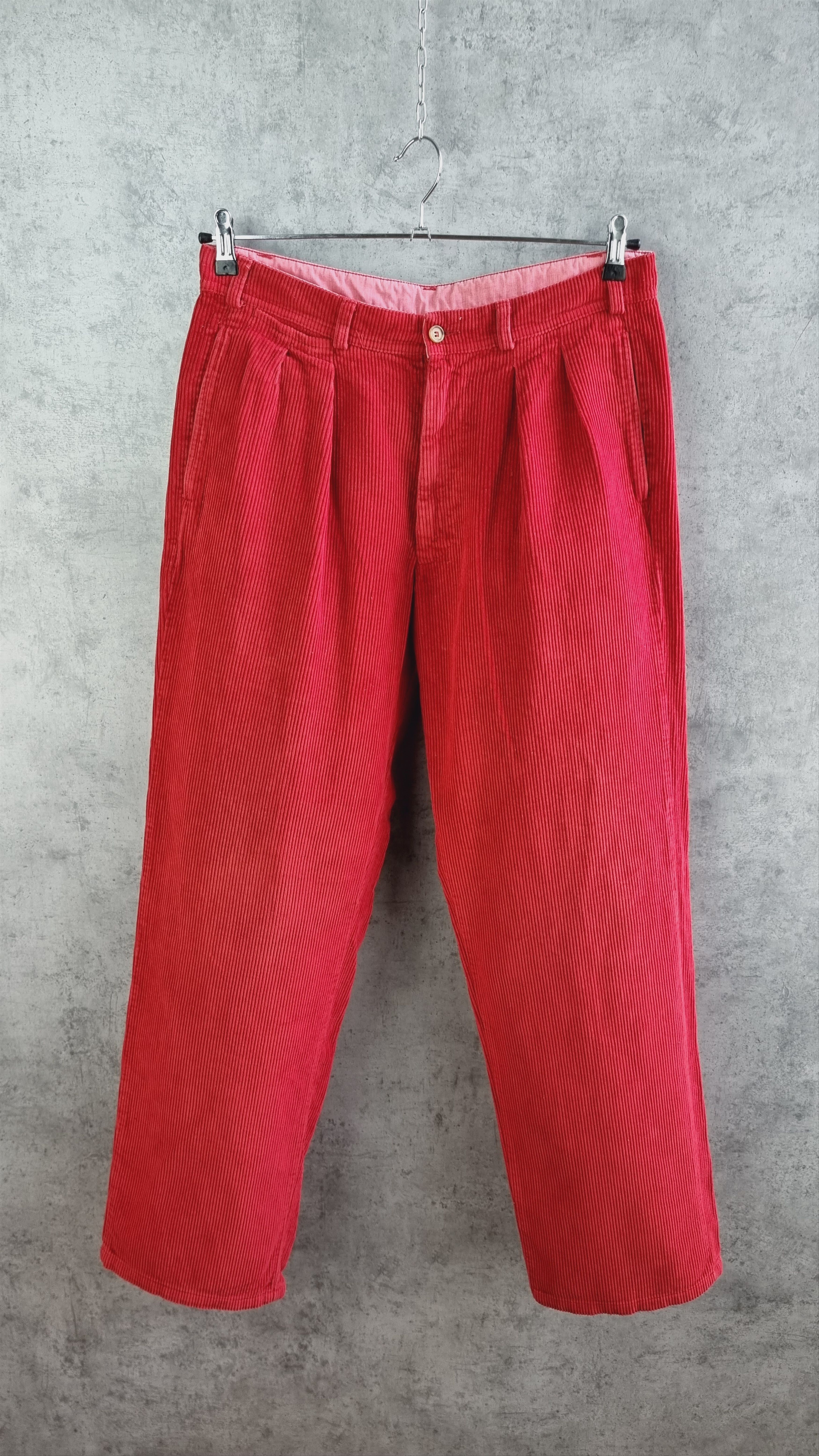 Boneville 80s Boneville CP Company Red Corduroy Vintage Pants Size US 34 / EU 50 - 2 Thumbnail