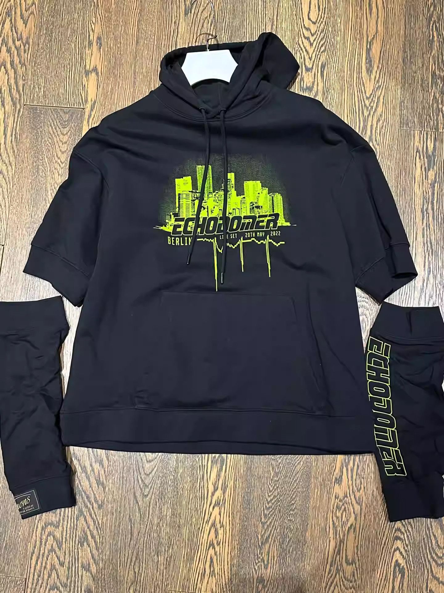 Raf Simons two-part sleeve hoodie