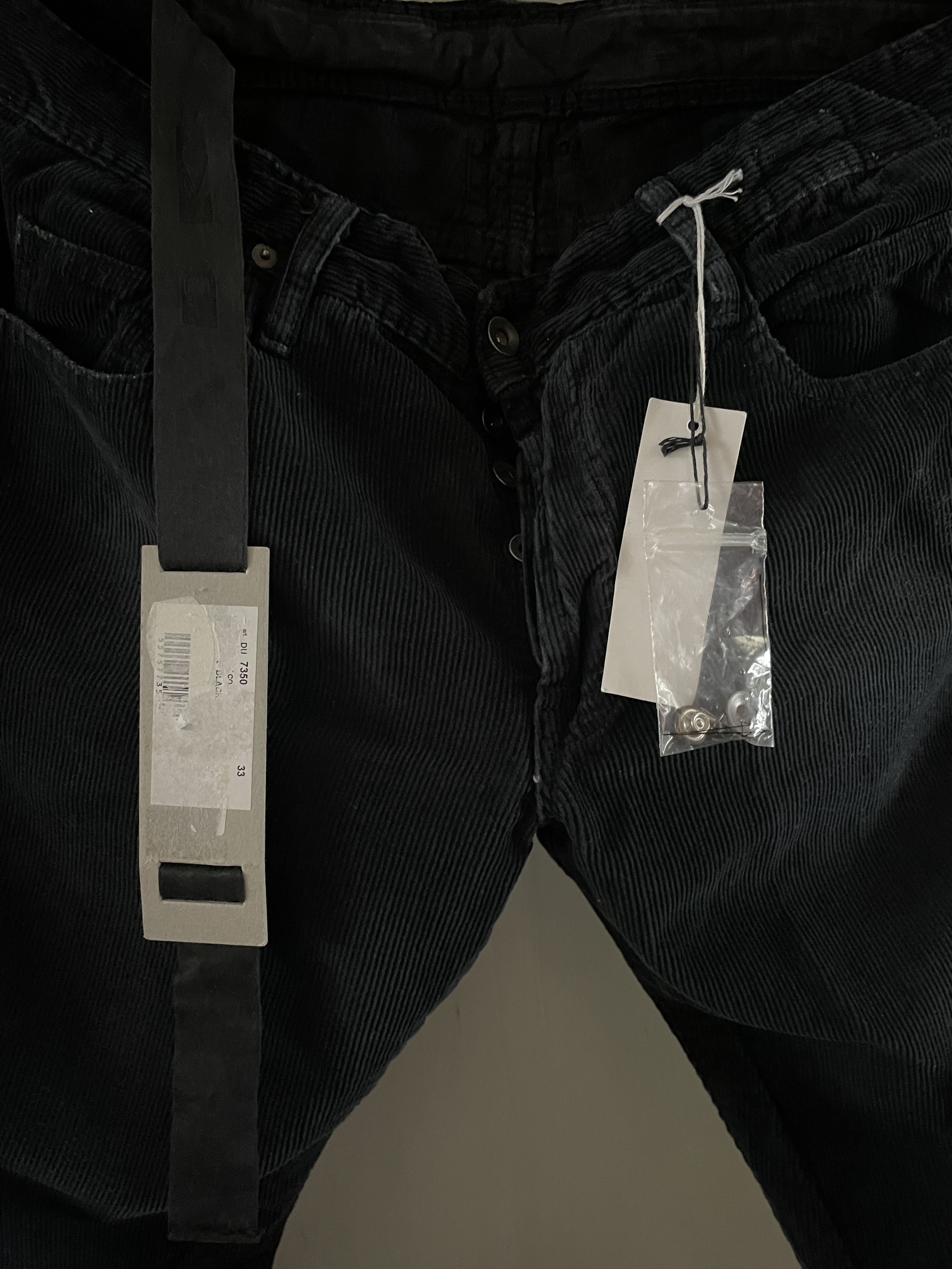 Rick Owens NEW*Rick Owens velours jeans black/grey Size US 33 - 2 Thumbnail