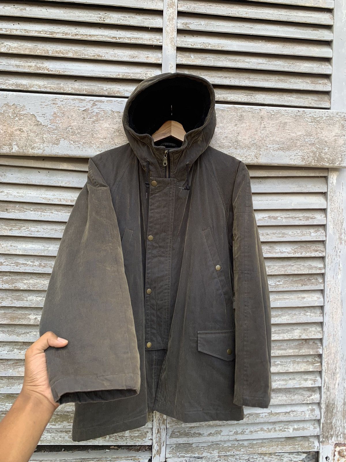 Boycott 👹Vintage BOYCOTT Corduroy Hooded Jacket Size US L / EU 52-54 / 3 - 7 Thumbnail