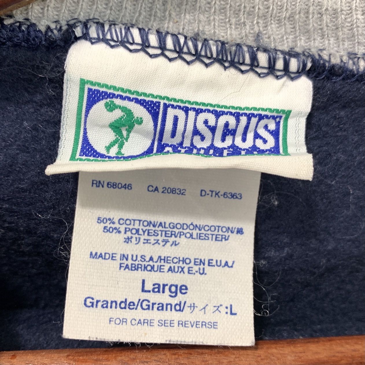 Vintage Vintage 90s Discus Athletic Plain Sweatshirt Size US L / EU 52-54 / 3 - 6 Thumbnail