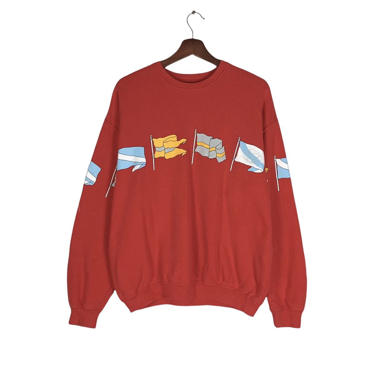 Rare! Junko Shimada Part 2 Flag Design Sweatshirt Big Logo