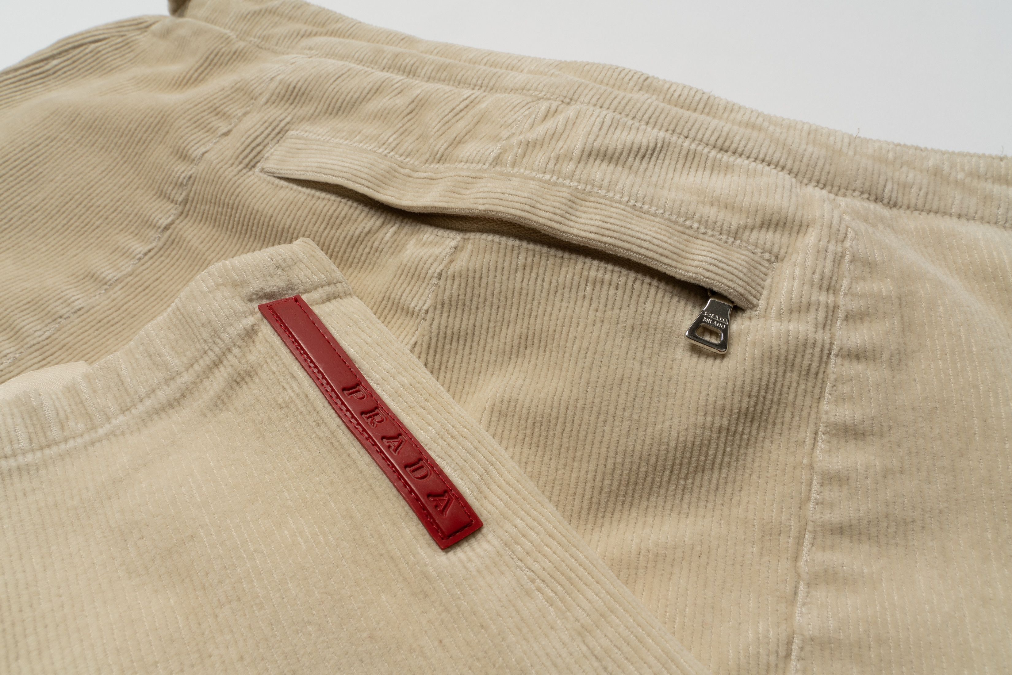 image of Prada Vintage Corduroy Pants Trosers in Beige, Women's (Size 26)