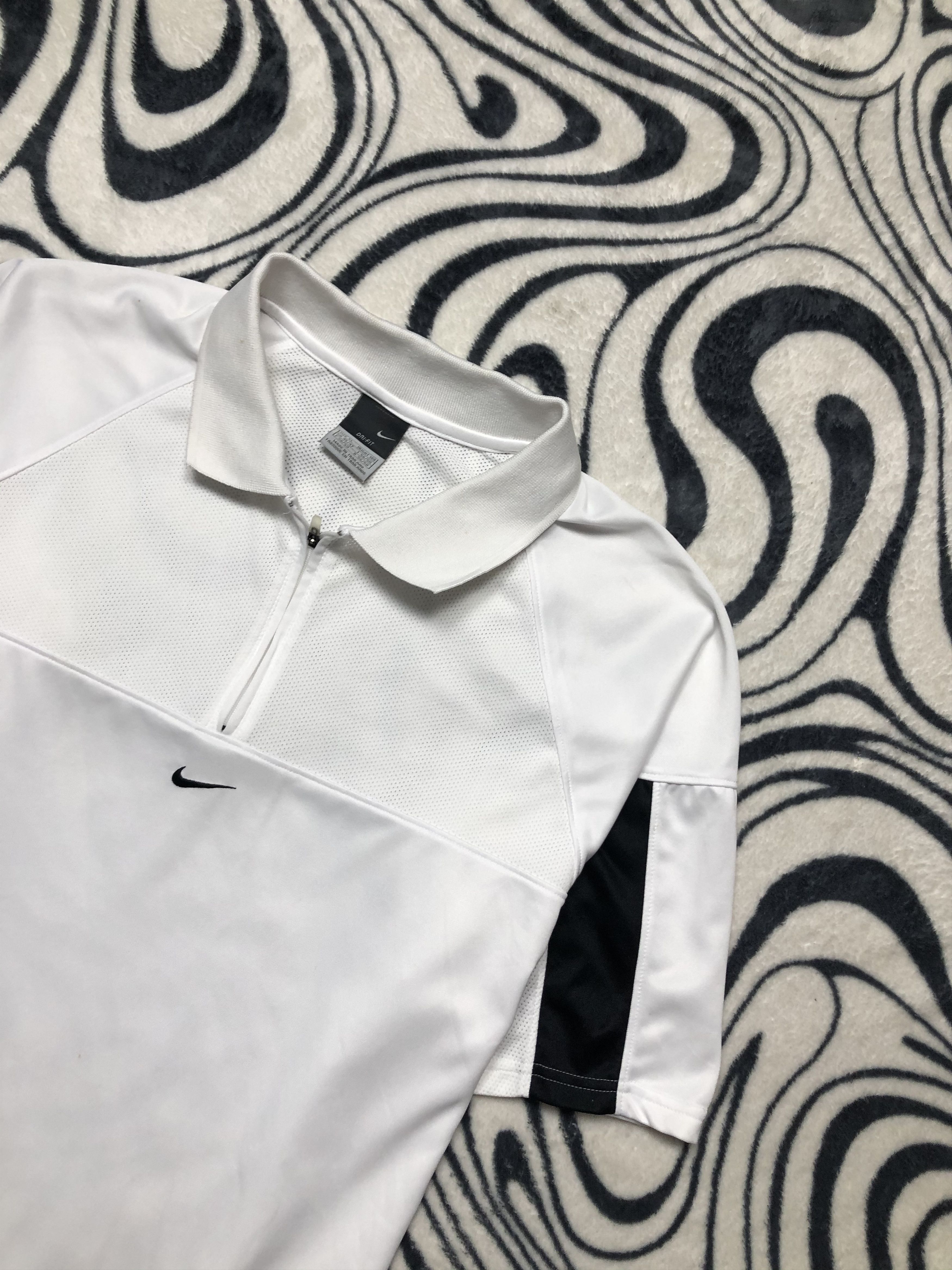 Nike × Vintage Nike Vintage Center Swoosh Polo Shirt Dri Fit Size US XL / EU 56 / 4 - 2 Thumbnail
