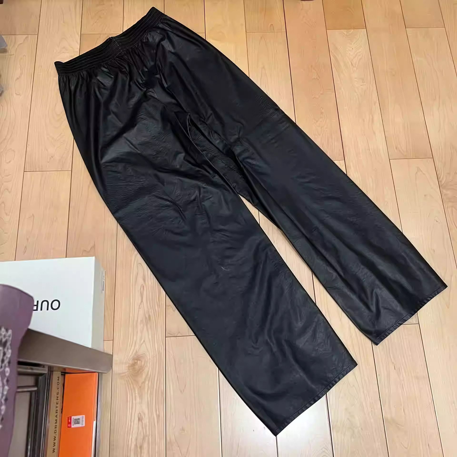Raf Simons Raf Simons redux elastic waist leather pants Size US 36 / EU 52 - 1 Thumbnail