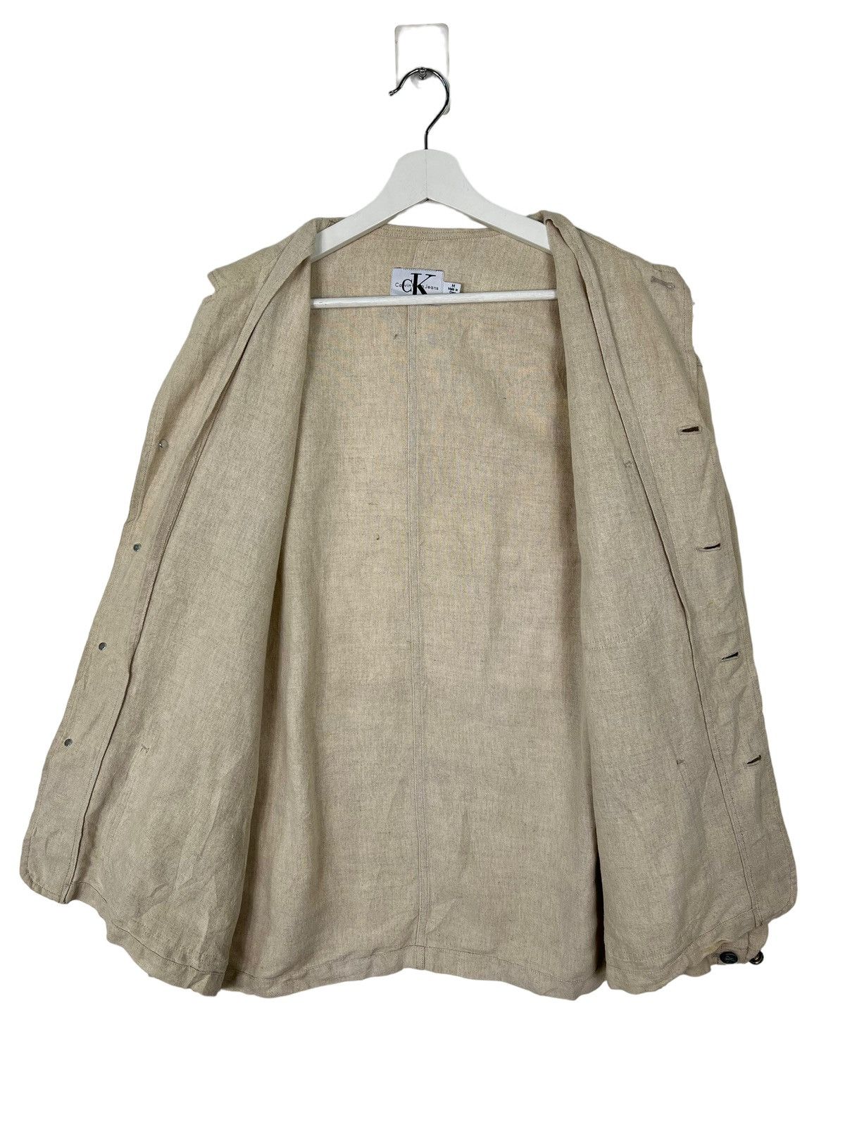Calvin Klein × Japanese Brand 🔥 VINTAGE CALVIN KLEIN JEANS LINEN COTTON CHORE JACKET Size US M / EU 48-50 / 2 - 7 Thumbnail