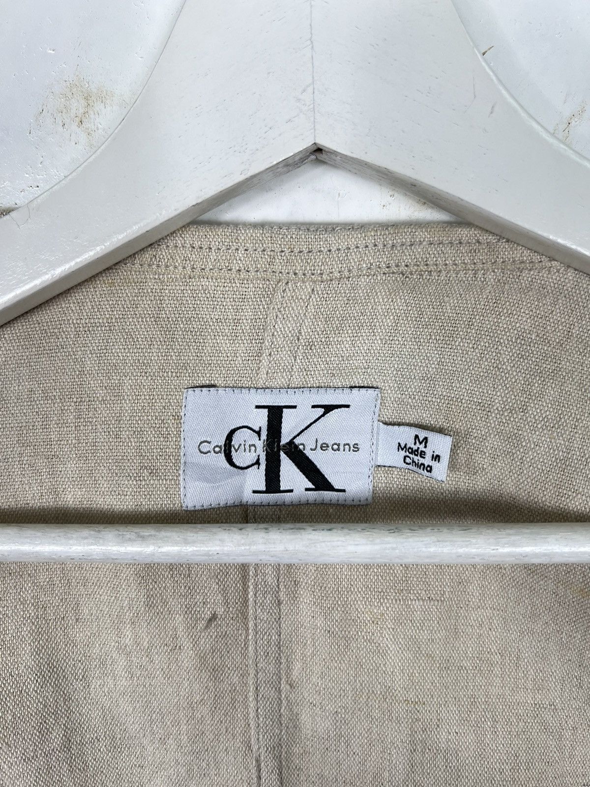 Calvin Klein × Japanese Brand 🔥 VINTAGE CALVIN KLEIN JEANS LINEN COTTON CHORE JACKET Size US M / EU 48-50 / 2 - 10 Thumbnail