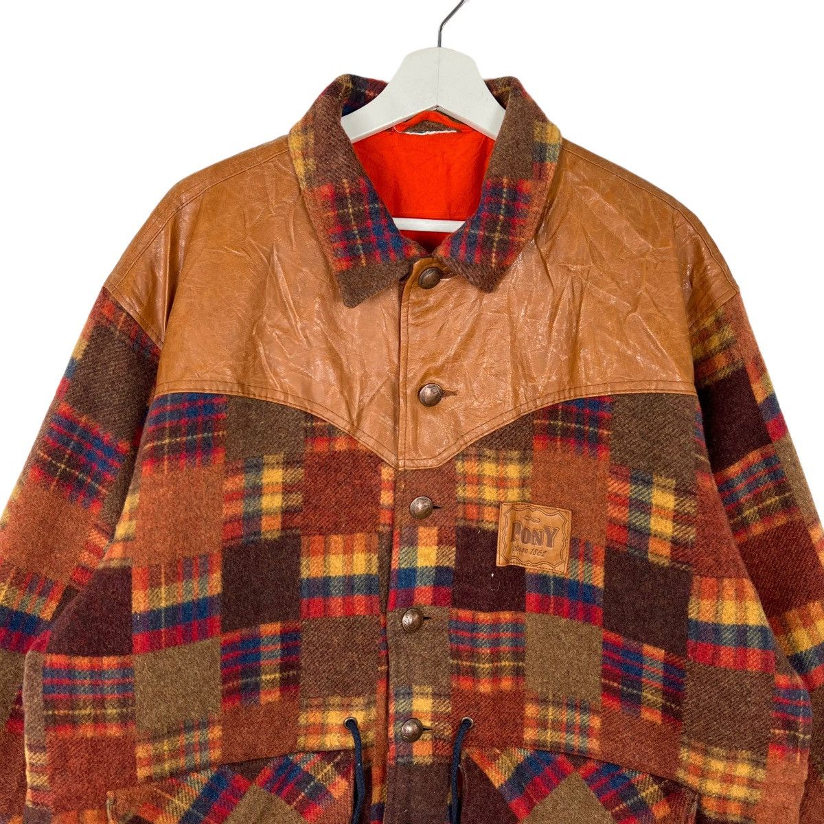 Japanese Brand 🔥 VINTAGE PONY HYBRID CHECK WOOL NICE DESIGN Size US M / EU 48-50 / 2 - 4 Thumbnail