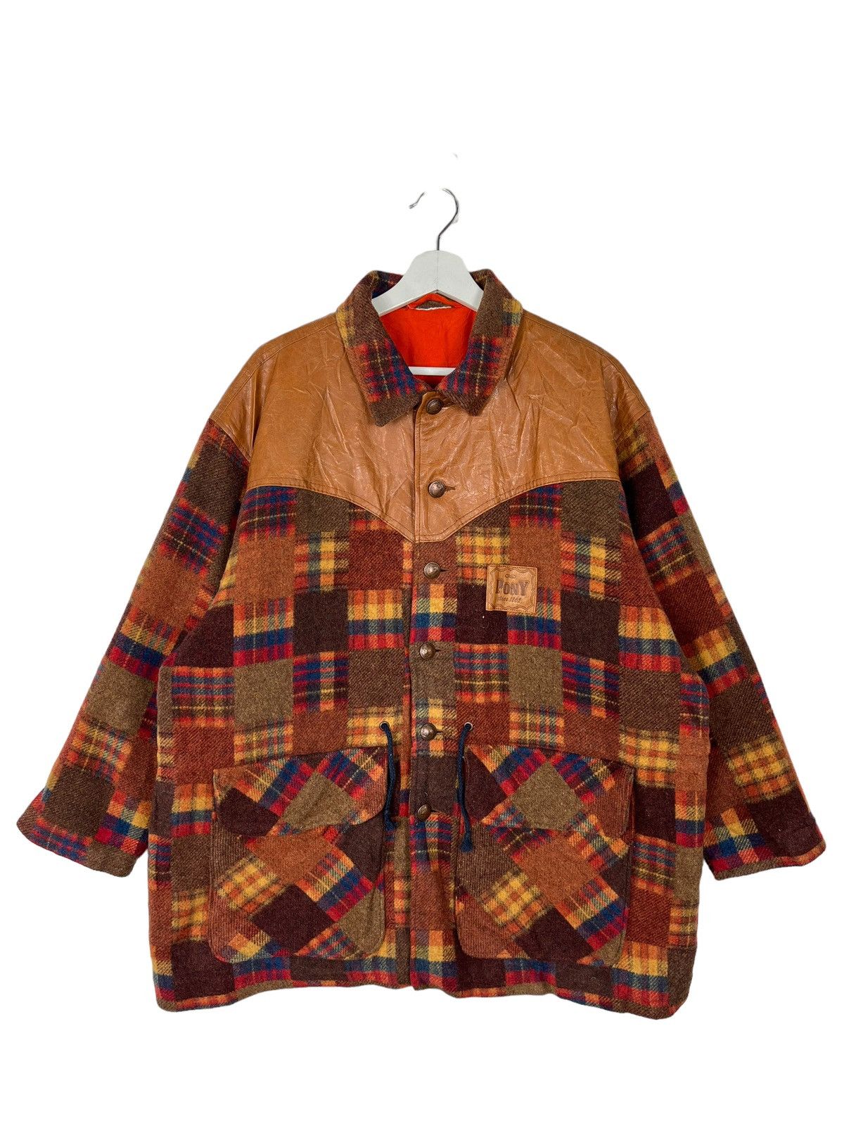 Japanese Brand 🔥 VINTAGE PONY HYBRID CHECK WOOL NICE DESIGN Size US M / EU 48-50 / 2 - 6 Thumbnail