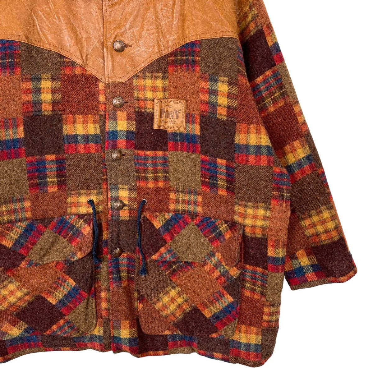 Japanese Brand 🔥 VINTAGE PONY HYBRID CHECK WOOL NICE DESIGN Size US M / EU 48-50 / 2 - 5 Thumbnail