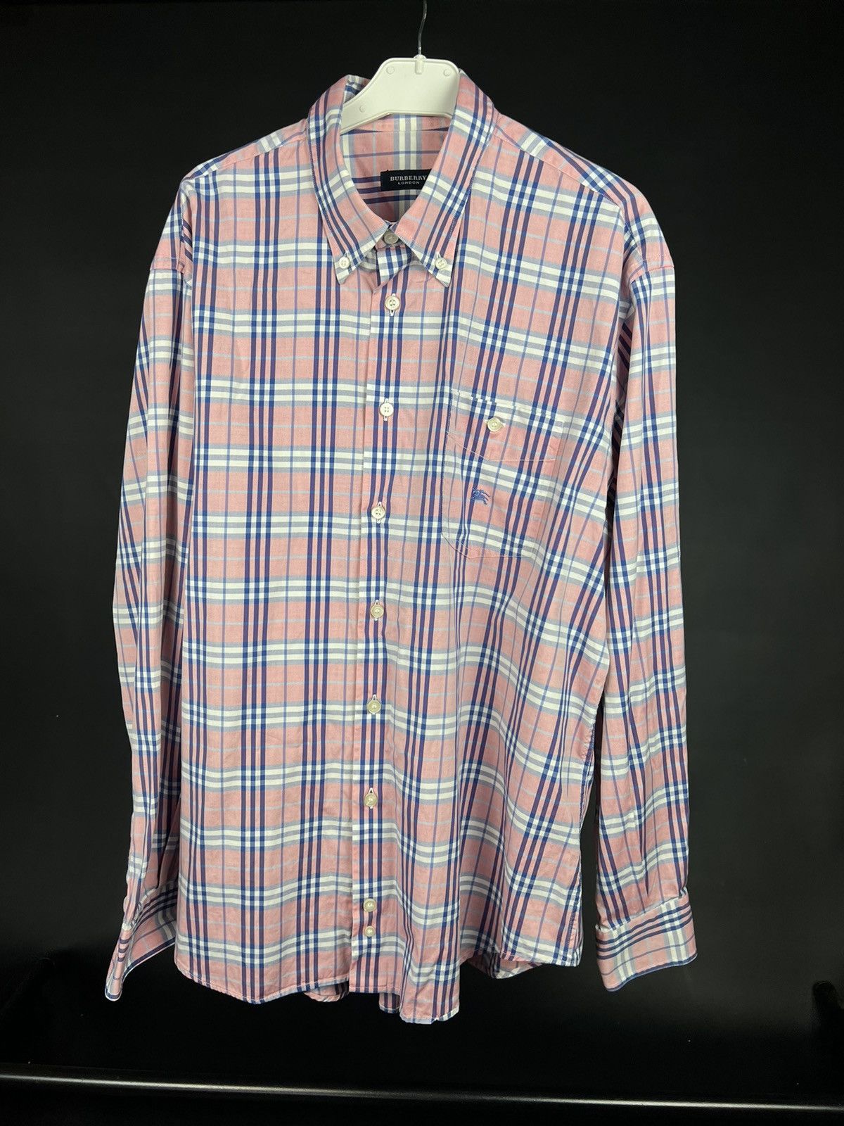 VTG shirt Burberry London pink shade Long Sleeve Cotton