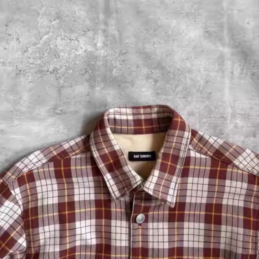 Raf Simons Raf Simons Plaid Leather Shirt Jacket Size US L / EU 52-54 / 3 - 3 Thumbnail