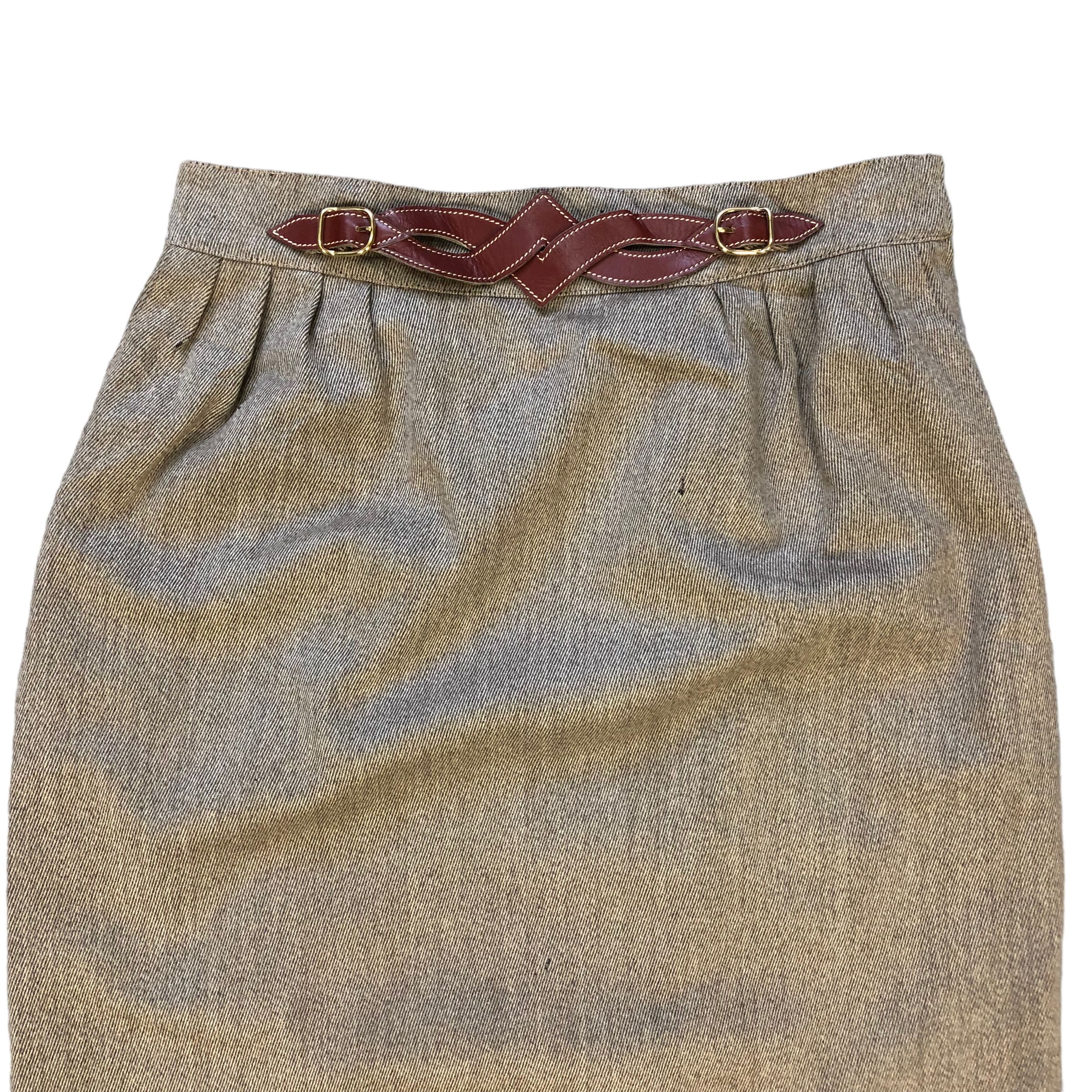 Hermes HERMES PARIS WOOL SKIRTS #7100-109 Size 27" / US 4 / IT 40 - 2 Thumbnail
