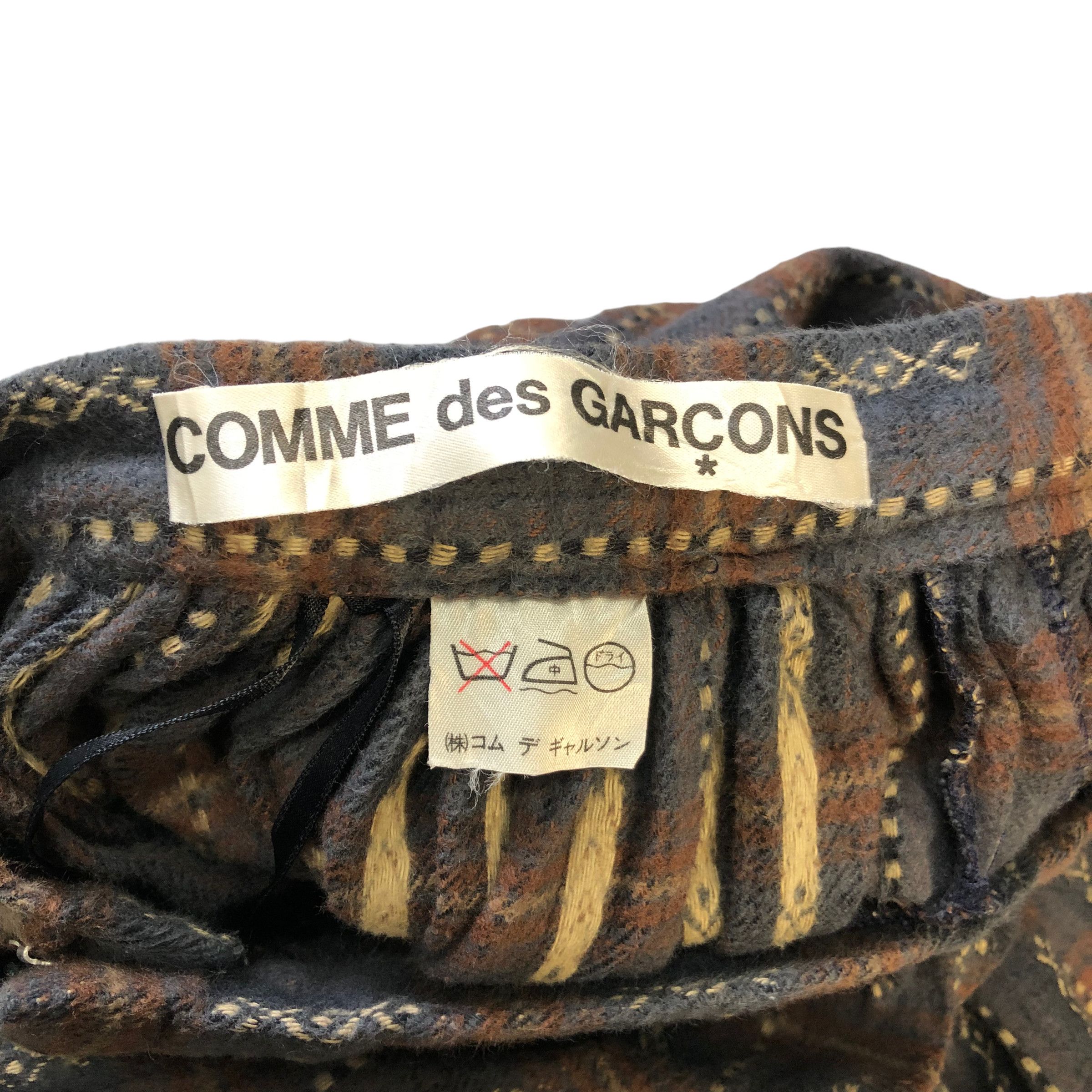 Comme des Garcons ARCHIVES🔥 80's CDG CHECKED WOOL SKIRT #7101-109 Size 23" - 5 Thumbnail