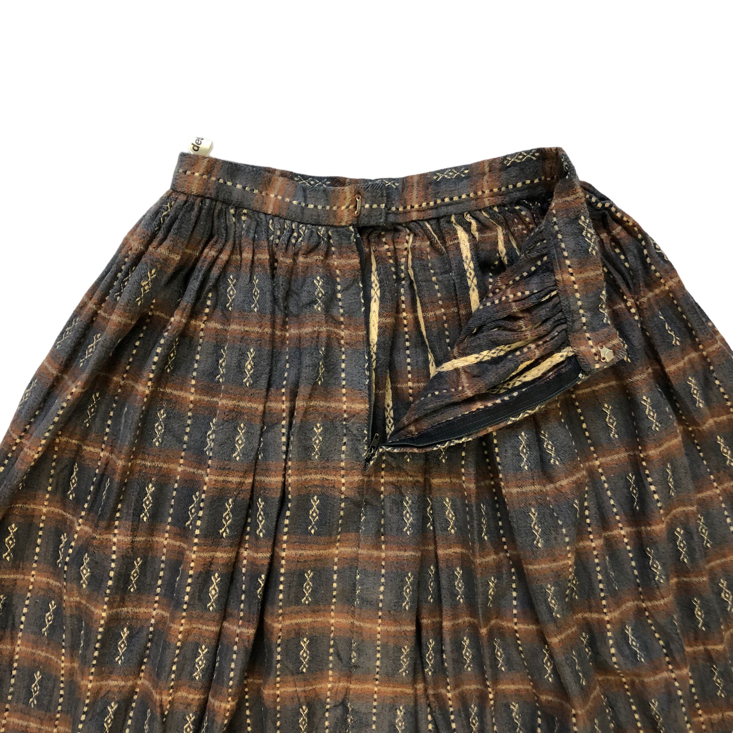 Comme des Garcons ARCHIVES🔥 80's CDG CHECKED WOOL SKIRT #7101-109 Size 23" - 7 Thumbnail