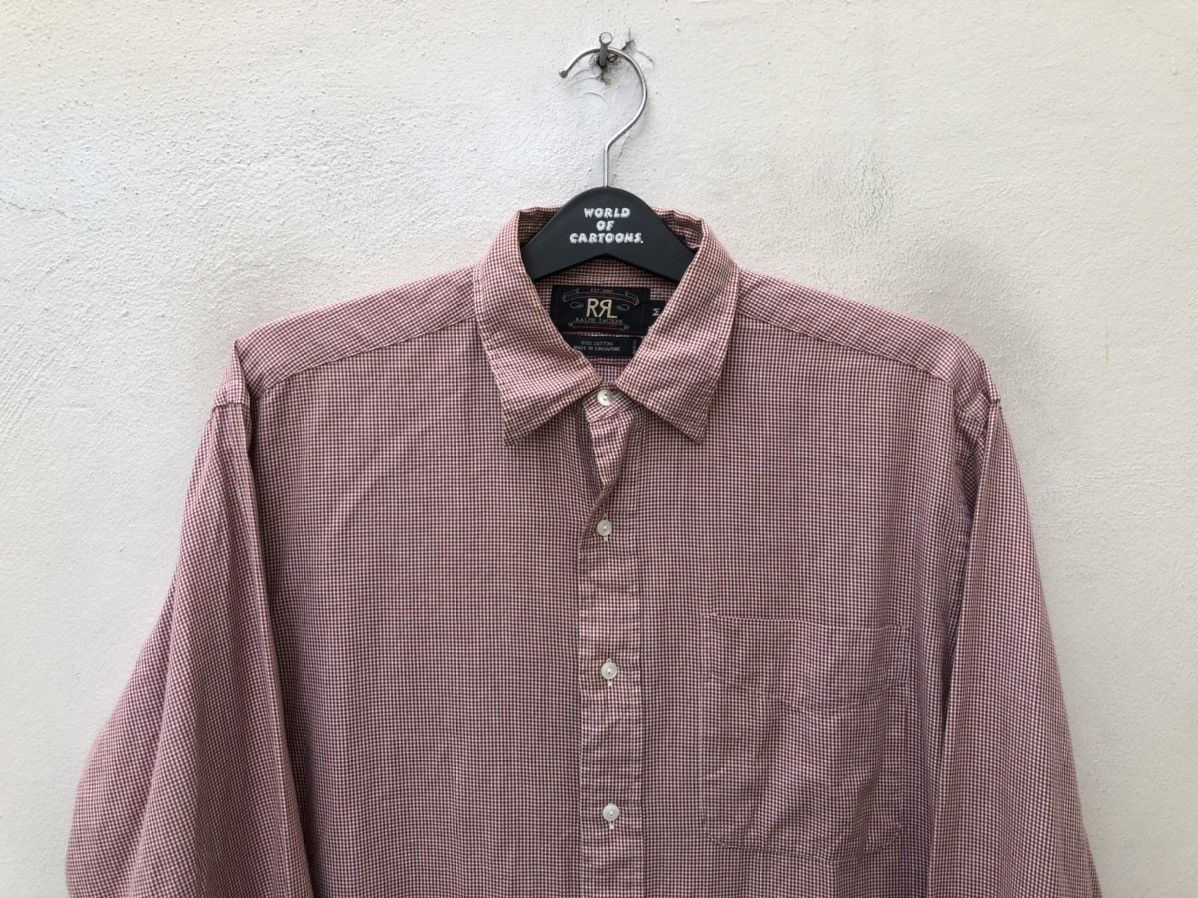 RRL Ralph Lauren Vintage 90s RRL Ralph Lauren Houndstooth Long Sleeve Shirt Size US M / EU 48-50 / 2 - 2 Thumbnail
