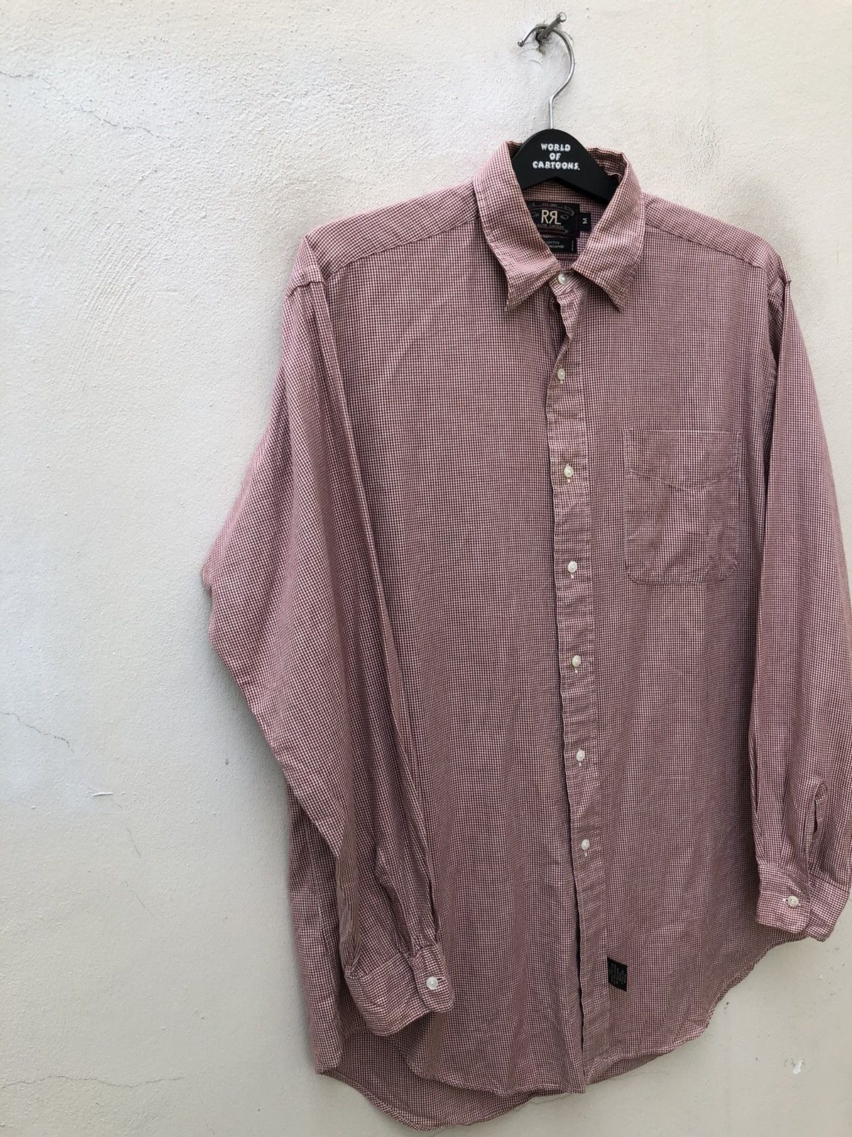 RRL Ralph Lauren Vintage 90s RRL Ralph Lauren Houndstooth Long Sleeve Shirt Size US M / EU 48-50 / 2 - 6 Thumbnail
