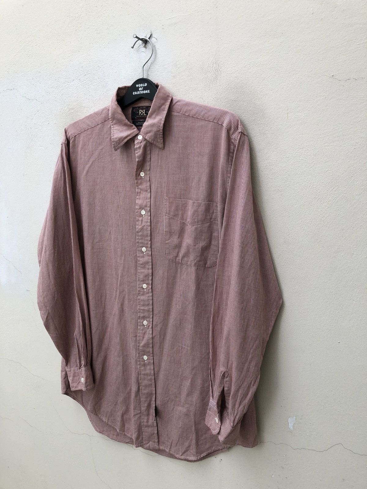RRL Ralph Lauren Vintage 90s RRL Ralph Lauren Houndstooth Long Sleeve Shirt Size US M / EU 48-50 / 2 - 4 Thumbnail