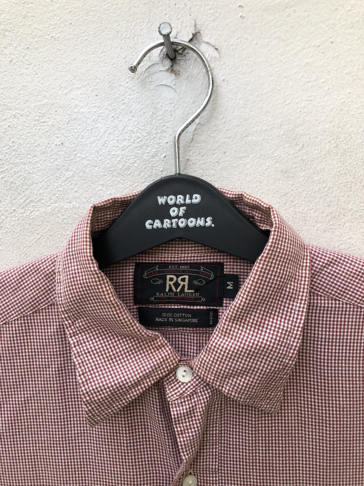 RRL Ralph Lauren Vintage 90s RRL Ralph Lauren Houndstooth Long Sleeve Shirt Size US M / EU 48-50 / 2 - 3 Thumbnail
