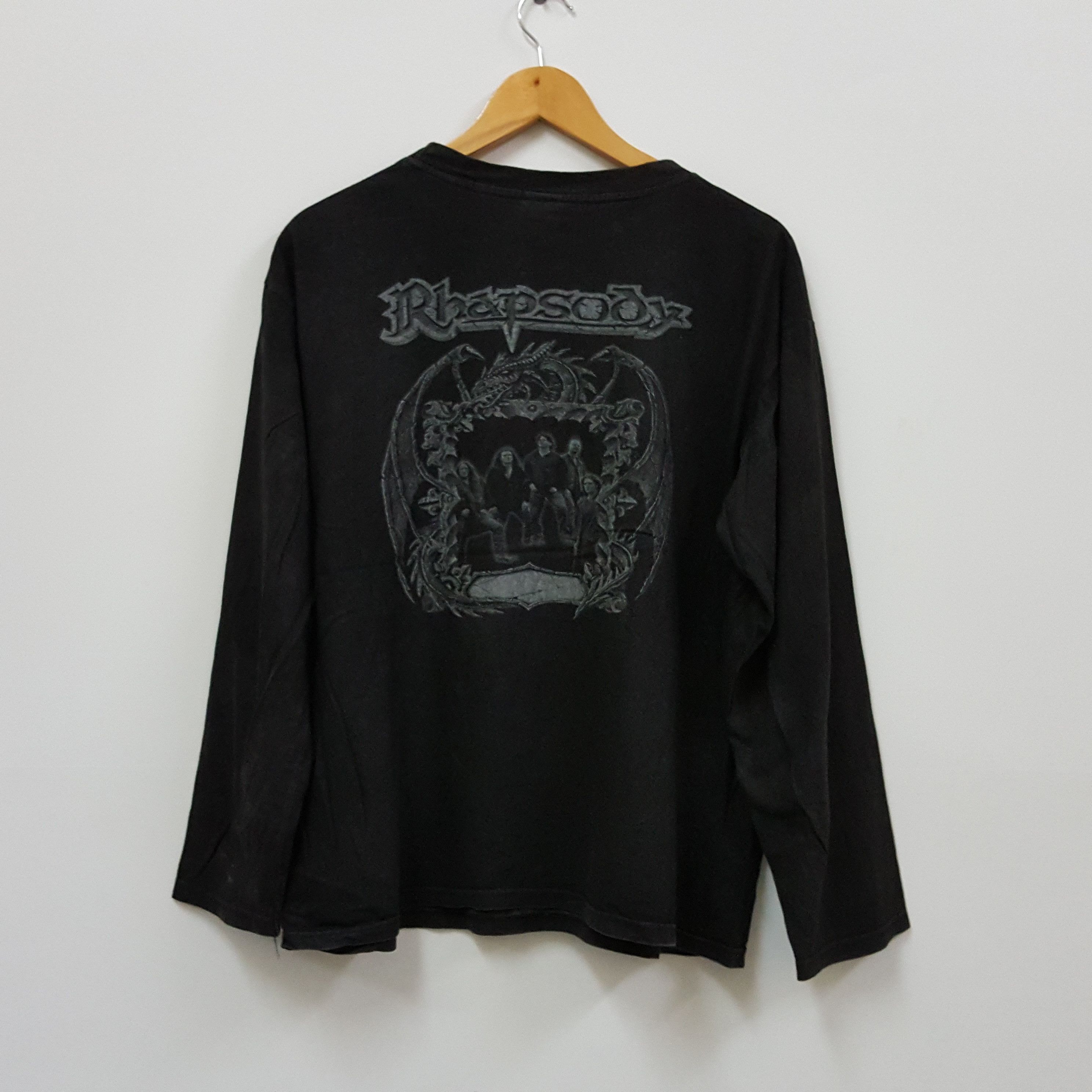 Band Tees × Vintage Vintage RHAPSODY of fire Italian metal band t-shirt Size US L / EU 52-54 / 3 - 2 Thumbnail
