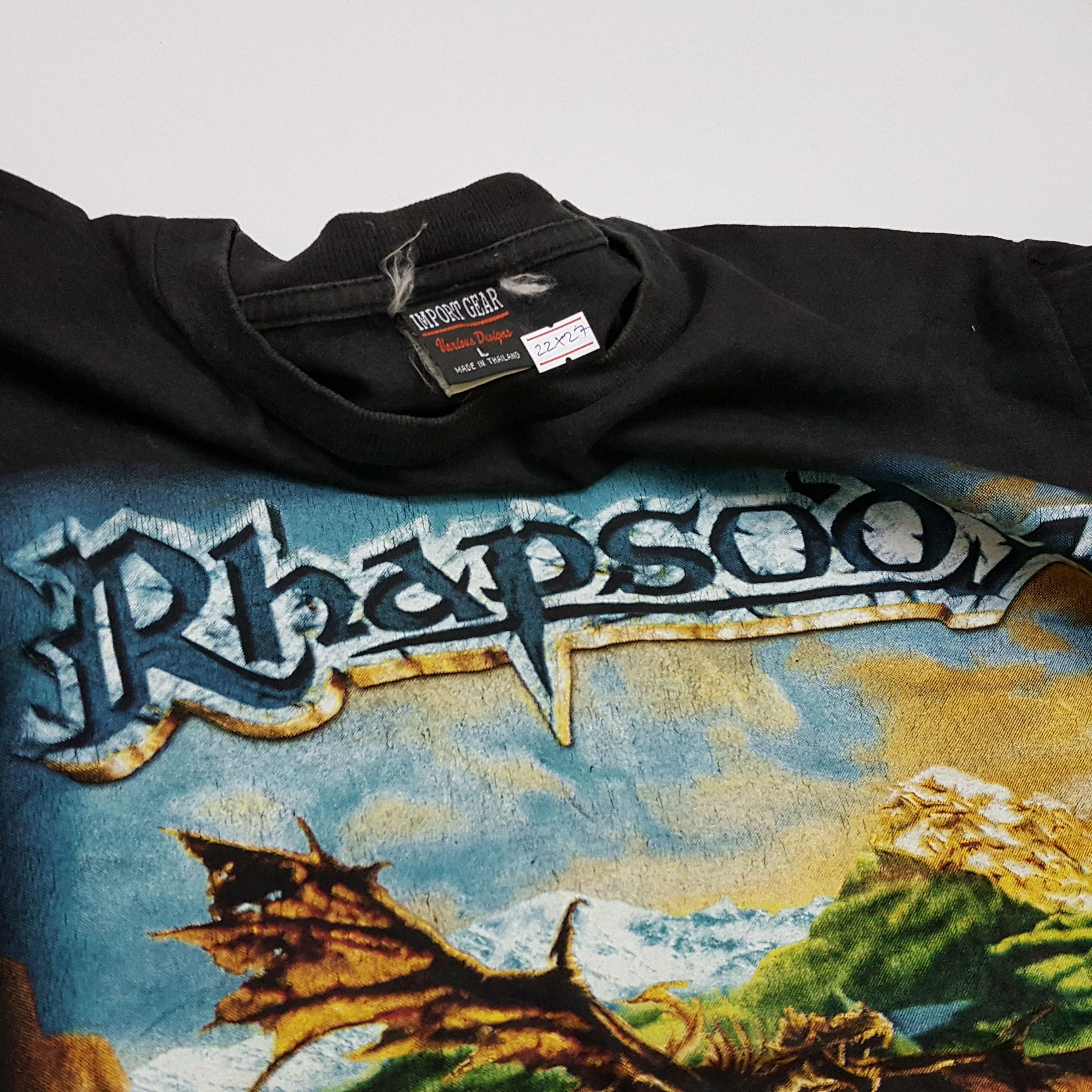 Band Tees × Vintage Vintage RHAPSODY of fire Italian metal band t-shirt Size US L / EU 52-54 / 3 - 3 Thumbnail