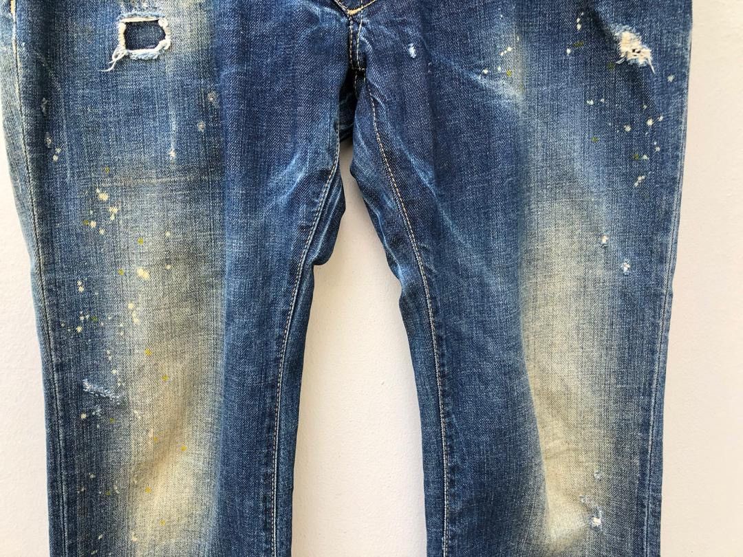Dsquared2 DSQUARED 2 Made in Italy Distressed Denim Slim Jeans Size US 31 - 7 Thumbnail