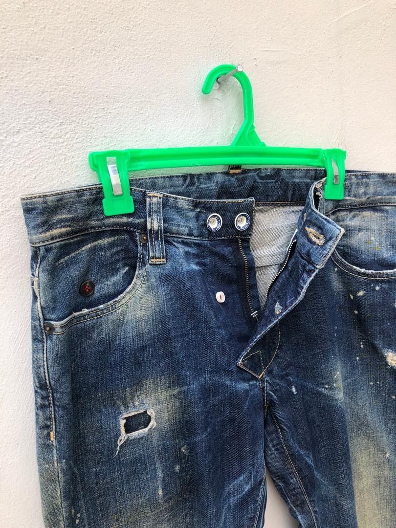 Dsquared2 DSQUARED 2 Made in Italy Distressed Denim Slim Jeans Size US 31 - 5 Thumbnail