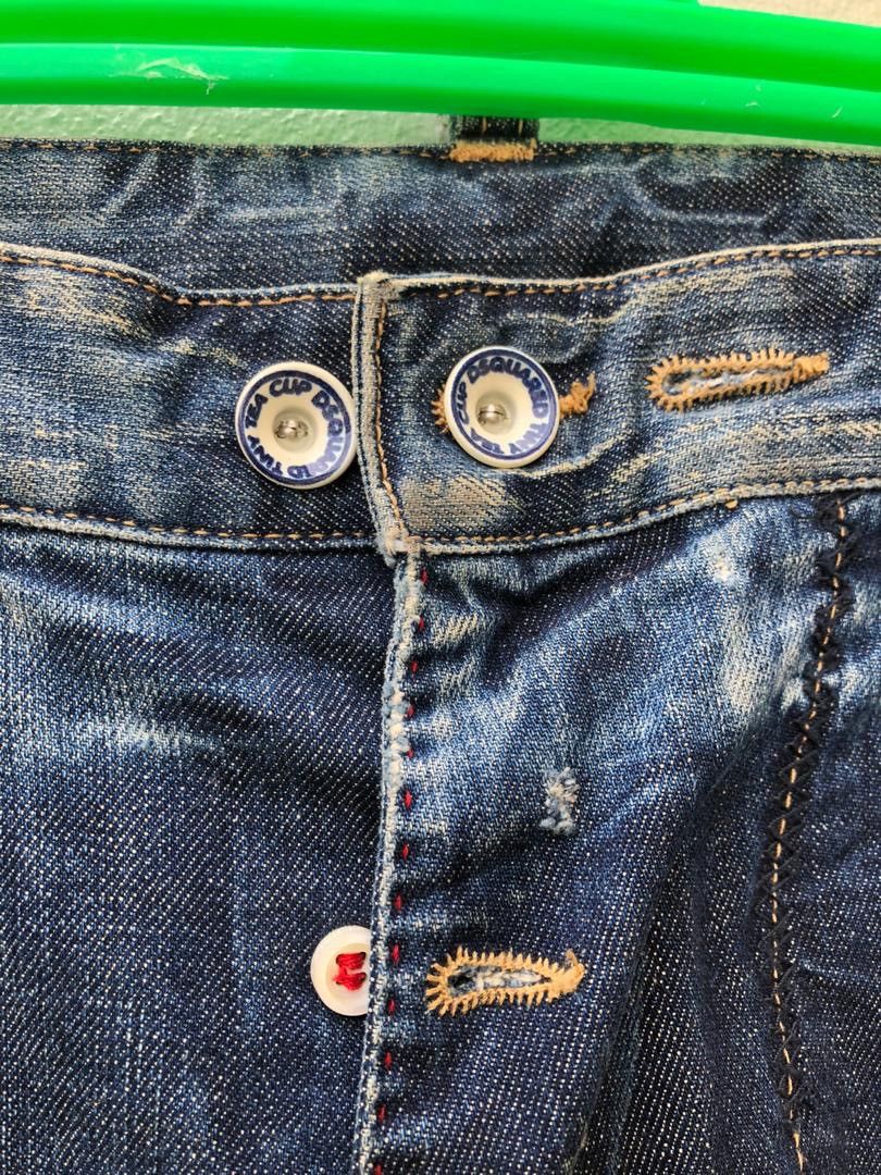 Dsquared2 DSQUARED 2 Made in Italy Distressed Denim Slim Jeans Size US 31 - 4 Thumbnail