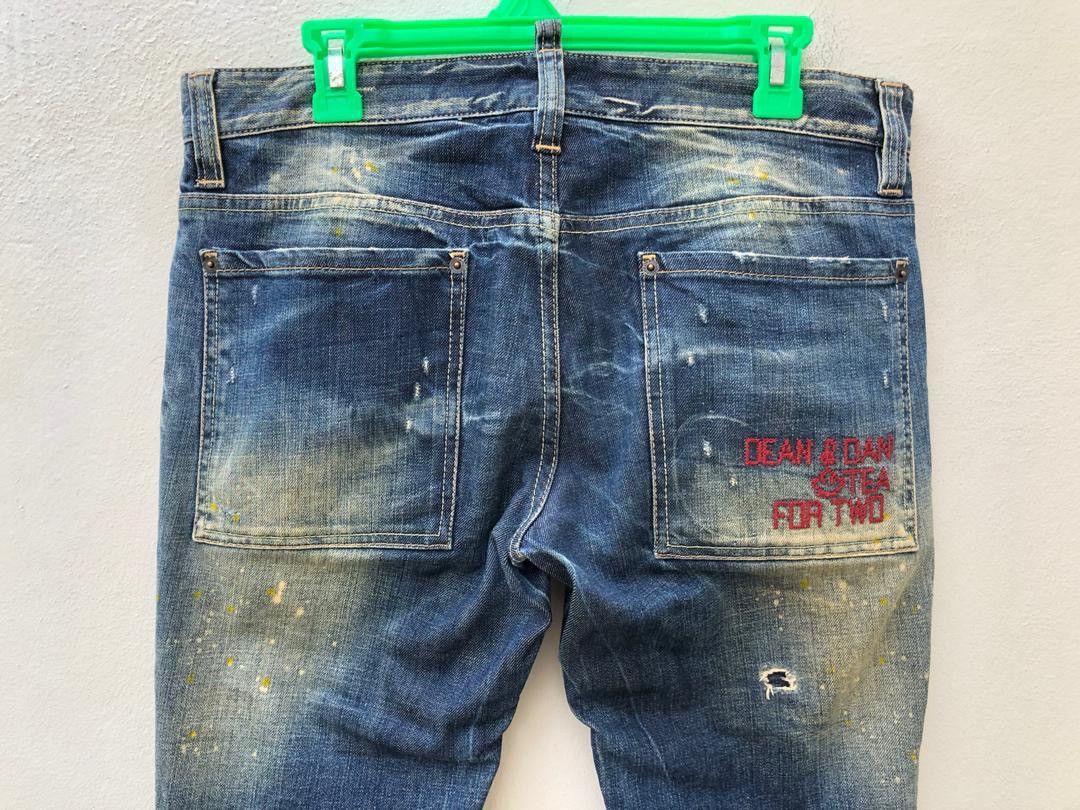 Dsquared2 DSQUARED 2 Made in Italy Distressed Denim Slim Jeans Size US 31 - 10 Thumbnail