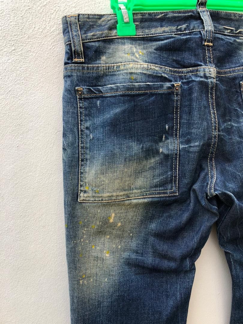 Dsquared2 DSQUARED 2 Made in Italy Distressed Denim Slim Jeans Size US 31 - 12 Thumbnail