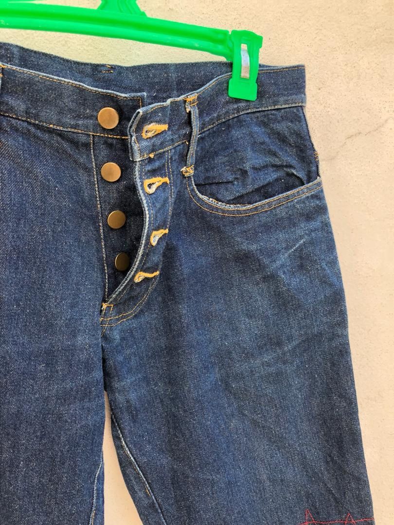 Christopher Nemeth Ripped Zigzag Knee Denim Jeans Size US 31 - 2 Thumbnail