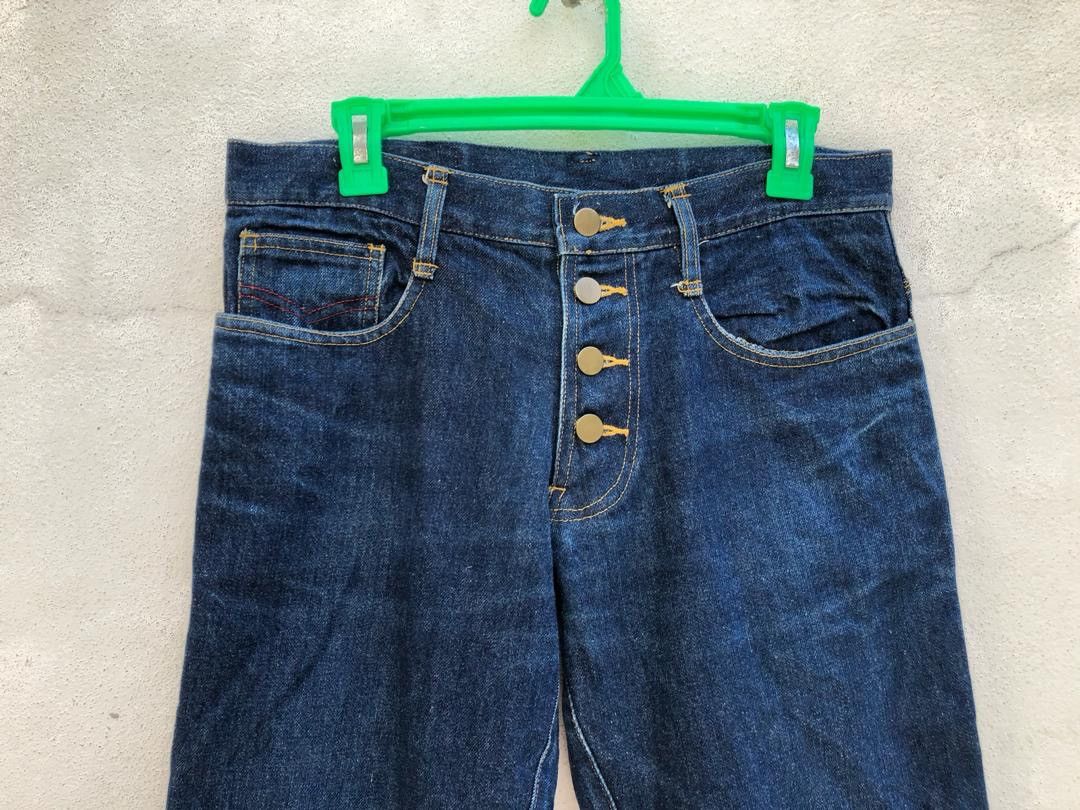 Christopher Nemeth Ripped Zigzag Knee Denim Jeans Size US 31 - 1 Thumbnail