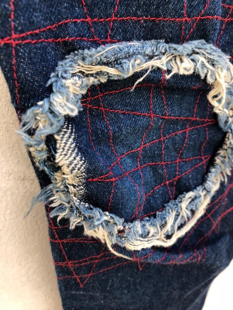 Christopher Nemeth Ripped Zigzag Knee Denim Jeans Size US 31 - 5 Thumbnail