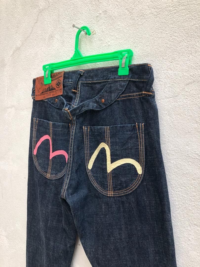 Evisu The Iconic Evisu Yamane Buckle Back Selvedge Denim Jeans Size US 31 - 4 Thumbnail