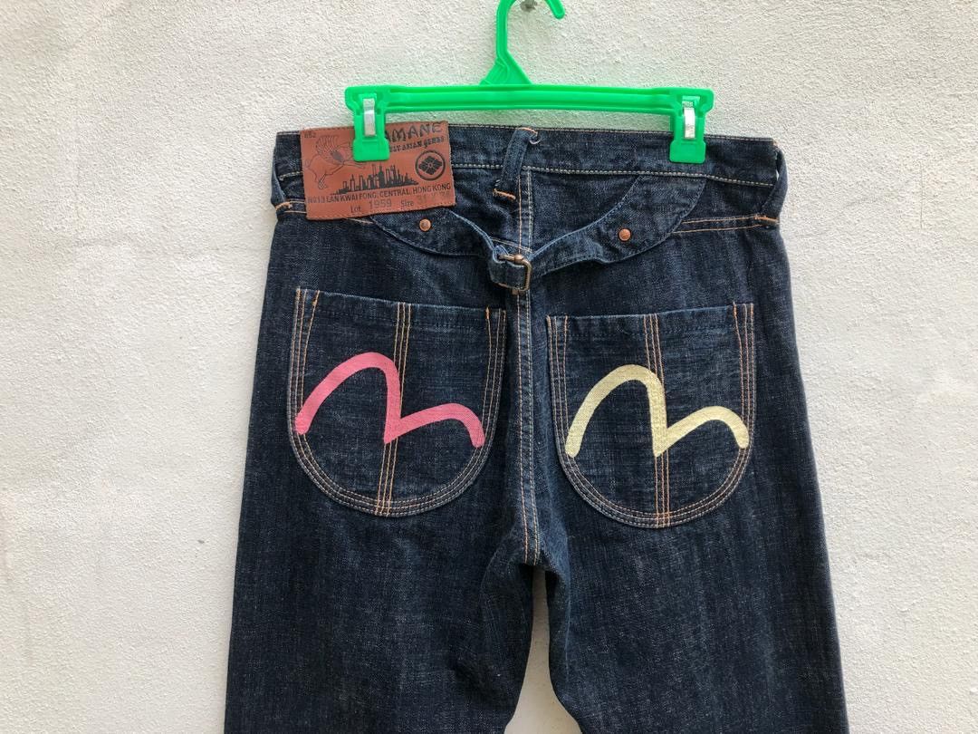 Evisu The Iconic Evisu Yamane Buckle Back Selvedge Denim Jeans Size US 31 - 2 Thumbnail