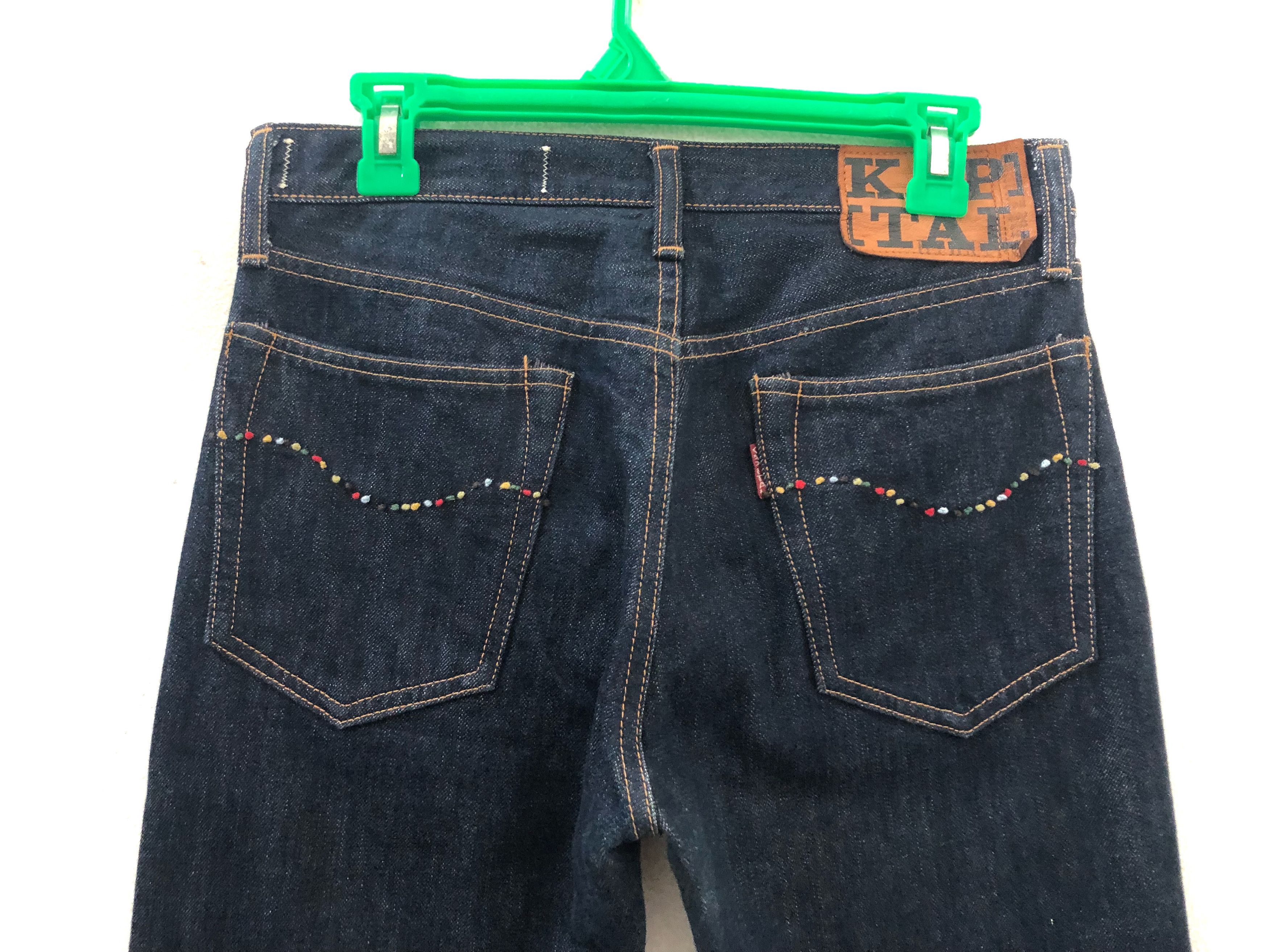 Kapital Embroidery Arcuate Bell Bottom Denim Jeans Size US 30 / EU 46 - 2 Thumbnail