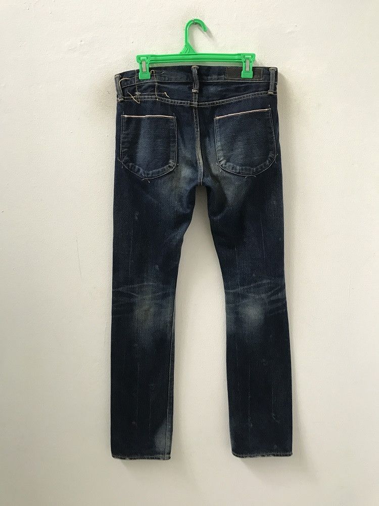 Indigo × KURO KURO Japan "GRAPHITE" Distressed Selvedge Indigo Denim Jeans Size US 30 / EU 46 - 9 Thumbnail