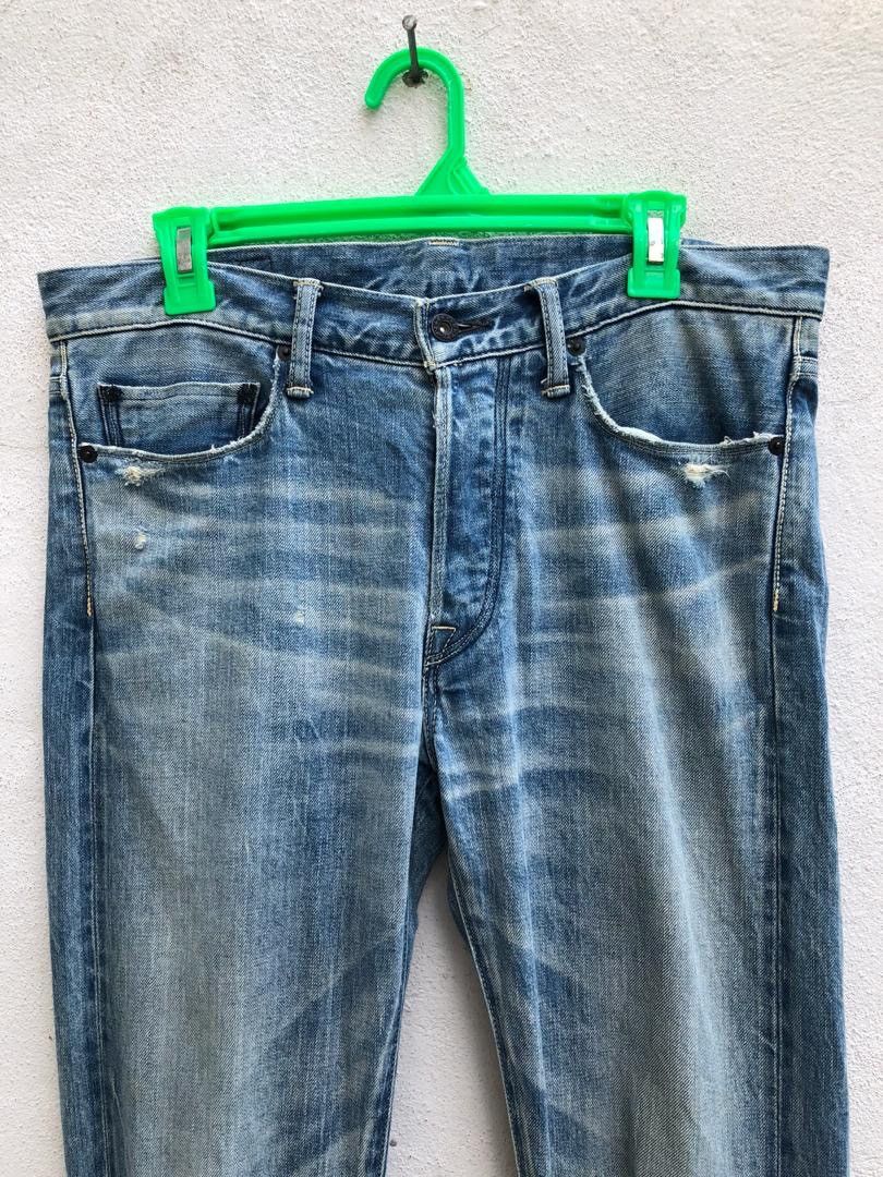KURO Kuro Japan Fibro Knee Rips Distress Selvedge Skinny Jeans Size US 32 / EU 48 - 3 Thumbnail
