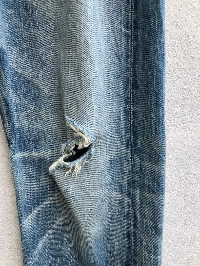 KURO Kuro Japan Fibro Knee Rips Distress Selvedge Skinny Jeans Size US 32 / EU 48 - 7 Thumbnail