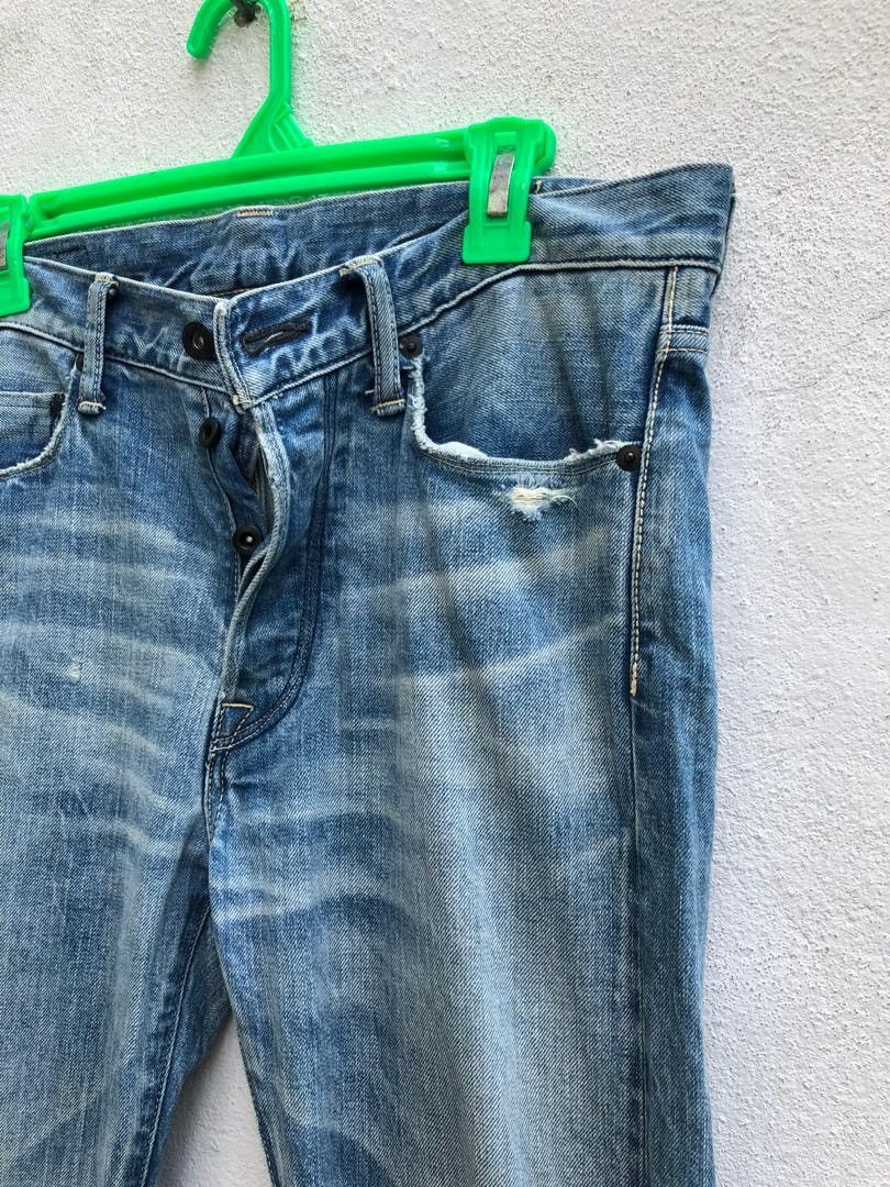 KURO Kuro Japan Fibro Knee Rips Distress Selvedge Skinny Jeans Size US 32 / EU 48 - 4 Thumbnail