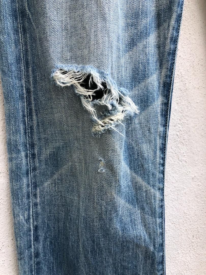 KURO Kuro Japan Fibro Knee Rips Distress Selvedge Skinny Jeans Size US 32 / EU 48 - 8 Thumbnail