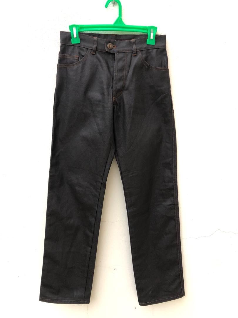 Jean Paul Gaultier Vintage Gaultier Jeans Made in Japan Dark Brown Coated Pant Size US 28 / EU 44 - 1 Thumbnail
