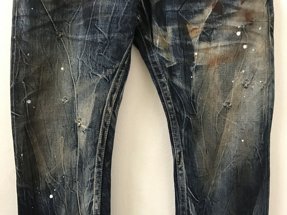 FranCisT MOR.K.S Francist Mor.K.S Painter Dirty Low Rise Denim Slim Jeans Size US 32 / EU 48 - 6 Thumbnail